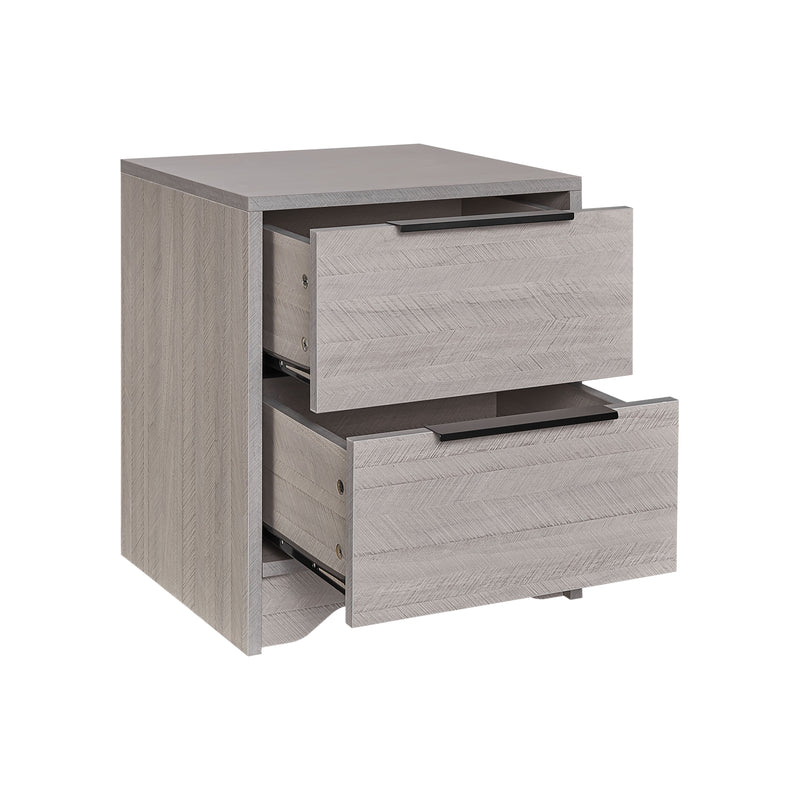 Wooden Nightstand With Two Drawers For Bedrooms And Other Places