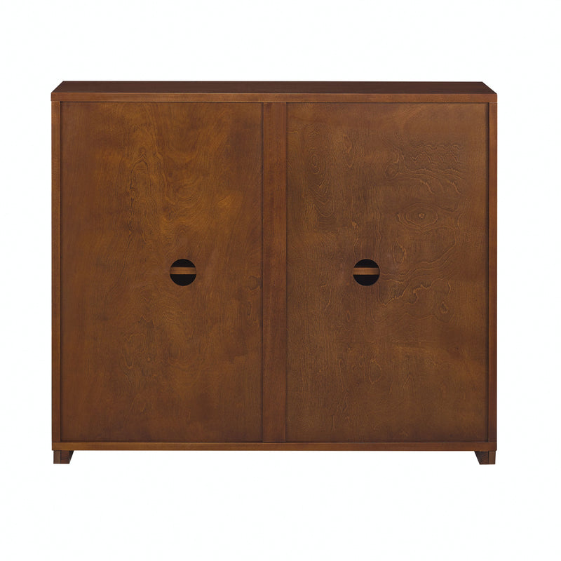 Sideboard, Buffet Cabinet With 2 Outlet Holes, Storage Cabinet For Entryway, Hallway, Living Room, Kitchen, Dining Room, Bedroom - Walnut