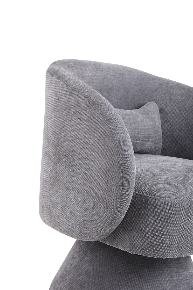 Swivel Accent Chair, Armchair Round Barrel Chair In Fabric For Living Room Bedroom