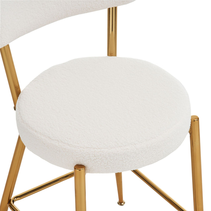 Modern Teddy Fabric Upholstered Bar Stools