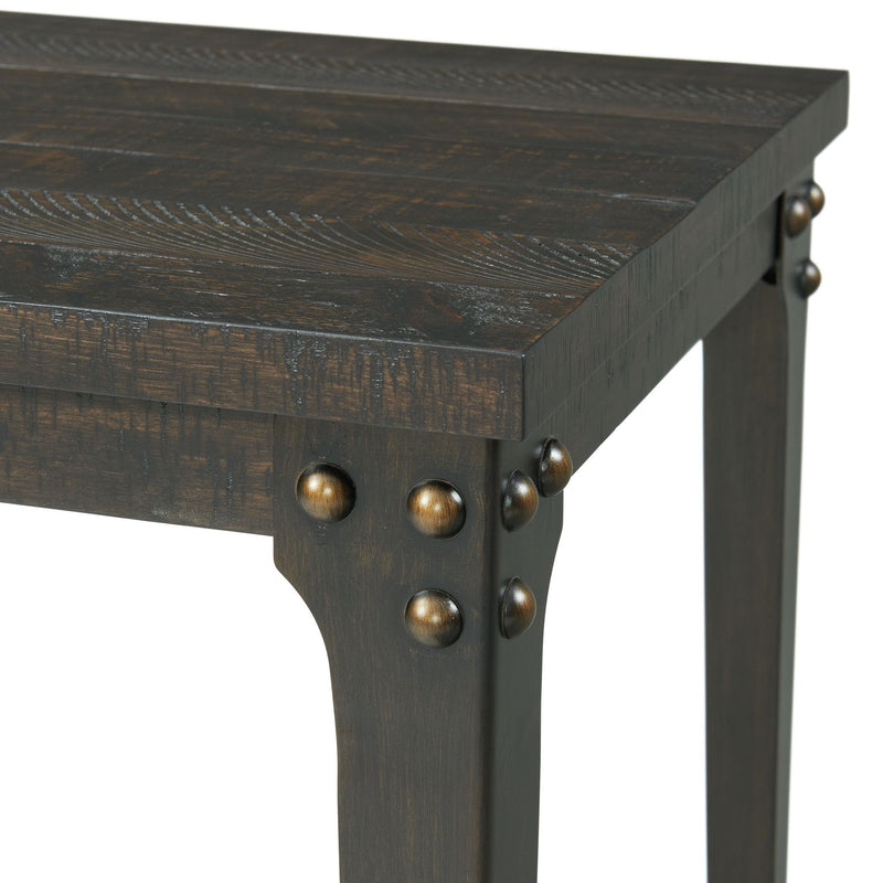 Factory - End Table With Power box USB - Dark Gray