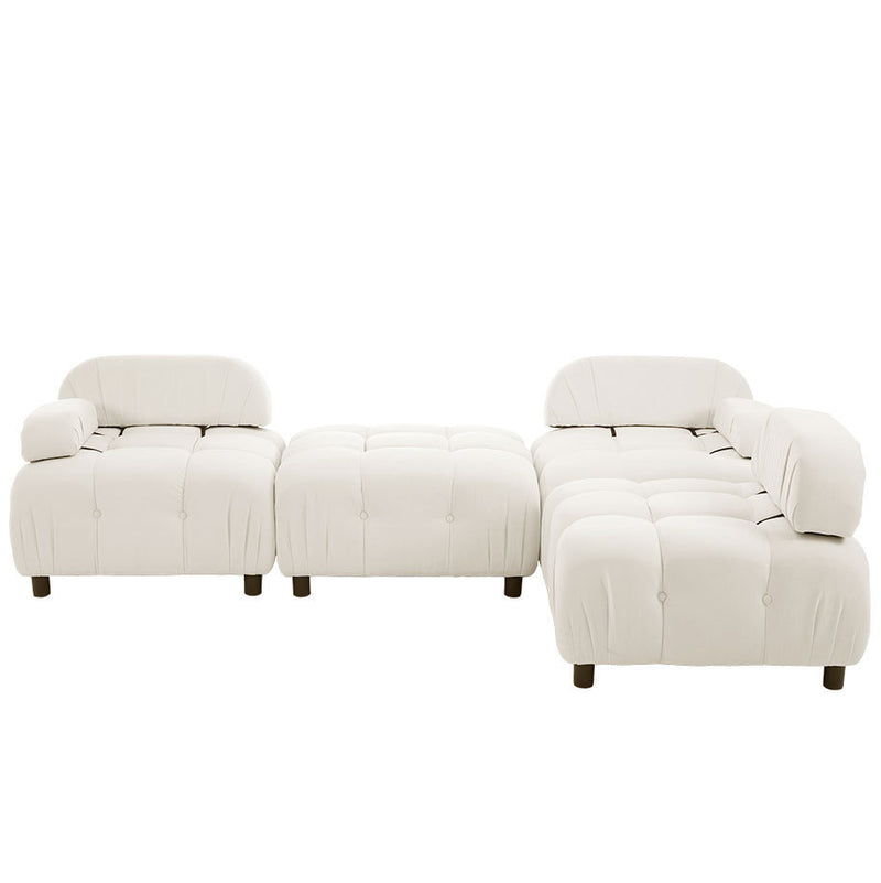 U_STYLE Upholstery Modular Convertible Sectional Sofa, L Shaped Couch with Reversible Chaise