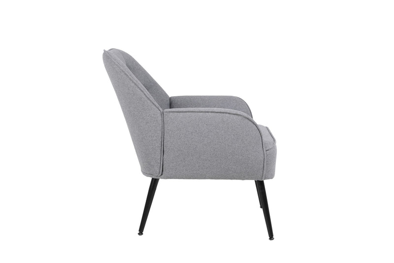 Modern Mid-Century Chair Linen Sherpa Armchair