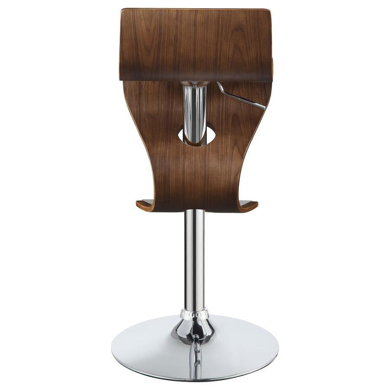 Covina - Adjustable Bar Stool - Walnut And Chrome