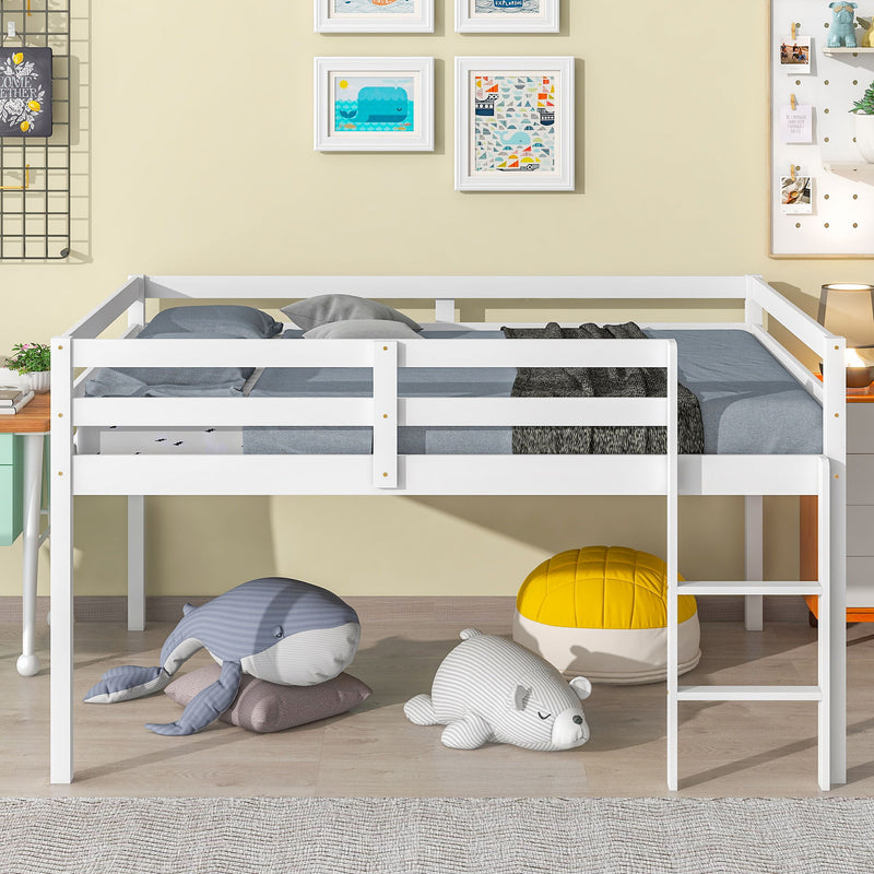 Full Loft Bed - White