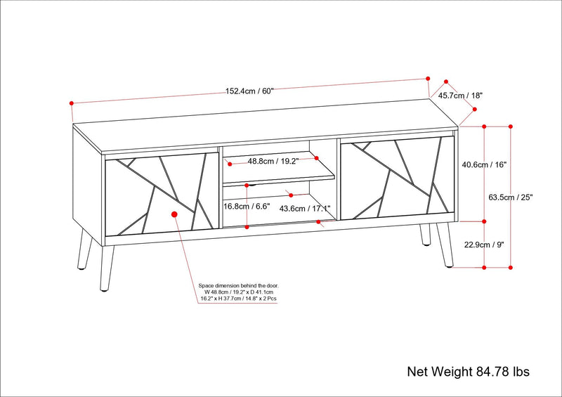 Jager - TV Media Stand - Natural