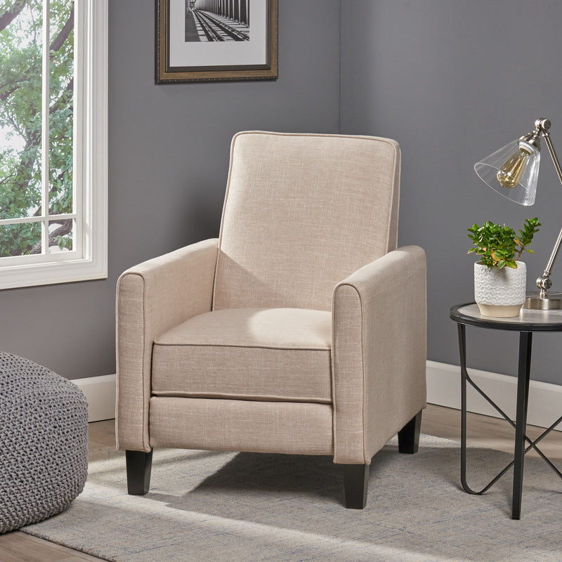 Linen Push Back Chair For Elegant Home