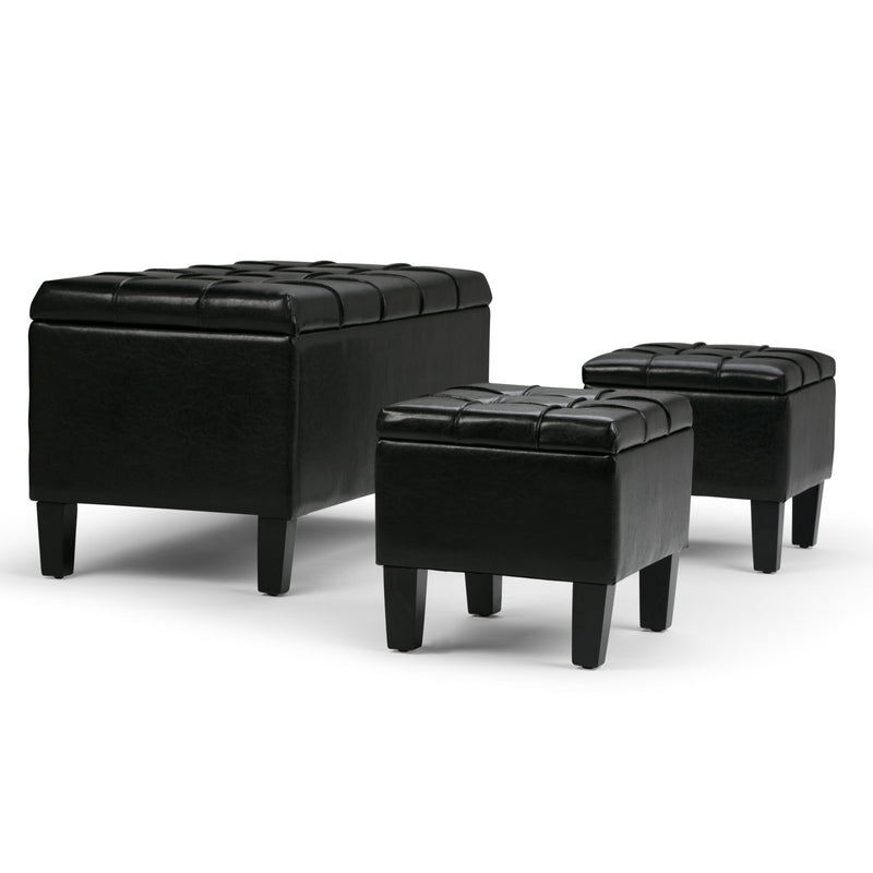 Dover - 3 Piece Storage Ottoman