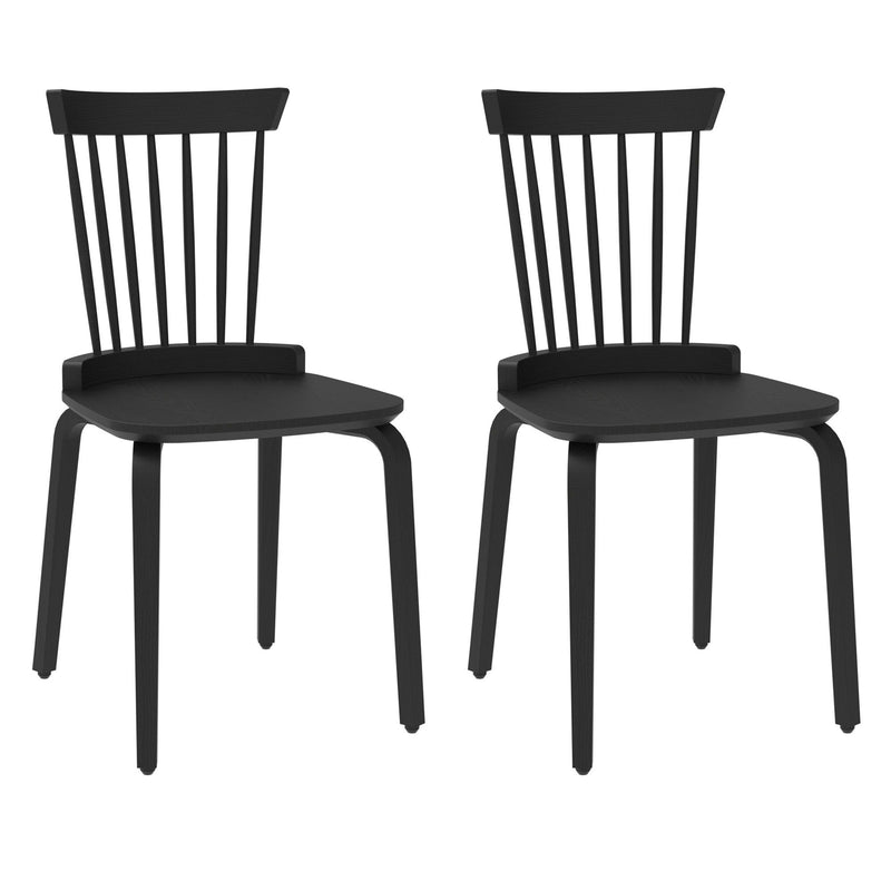 Wood Slat Windsor Chair (Set of 2) - Back