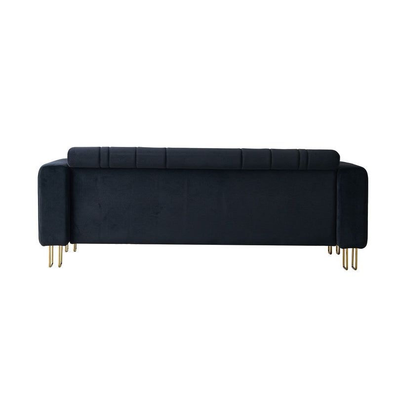 Modern Velvet Sofa 85.04" For Living Room