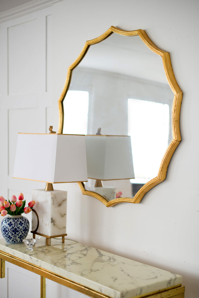 Round Sunburst Wall Mirror, Wall Decor Mirror For Entryway Bedroom Living Room - Gold