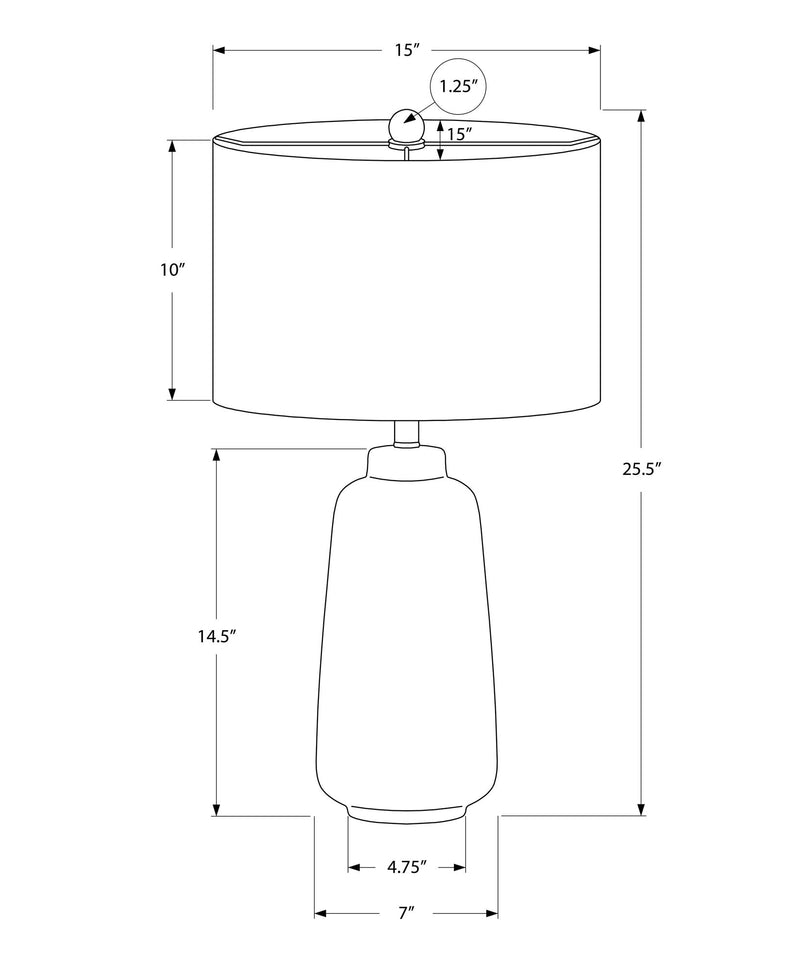 Lighting, Table Lamp, Ceramic, Modern - Cream