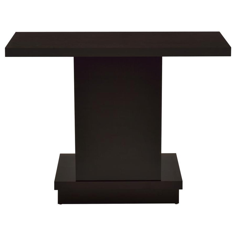 Reston - Engineered Wood Pedestal Console Table - Cappuccino