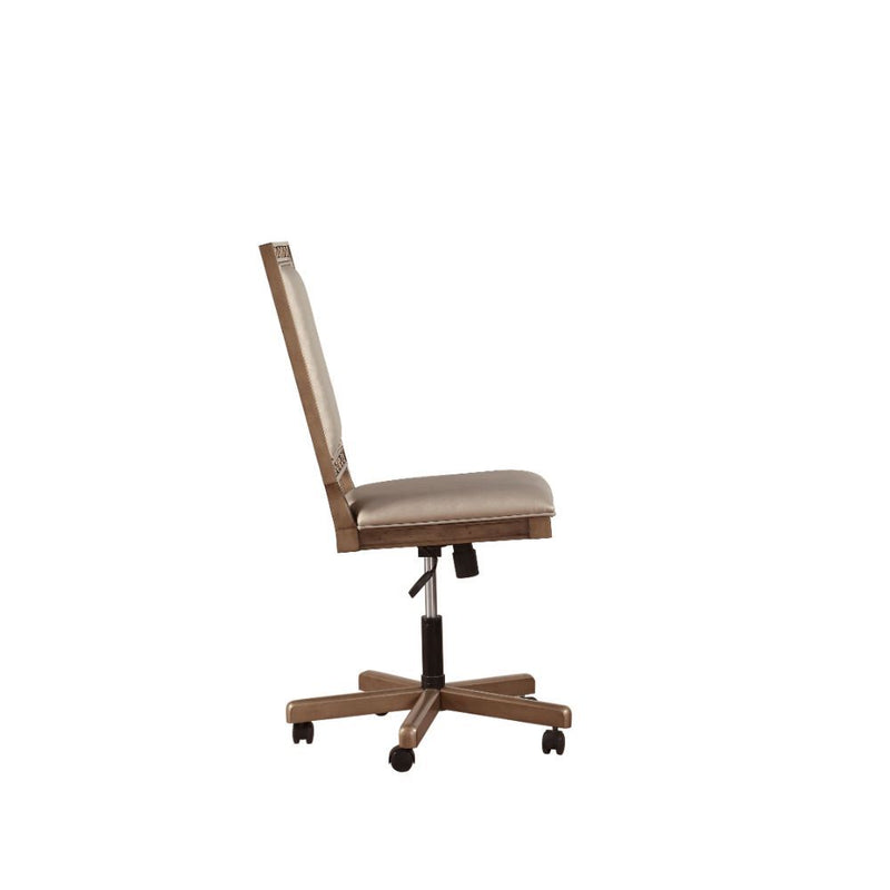 Orianne - Executive Office Chair - Champagne PU & Antique Gold