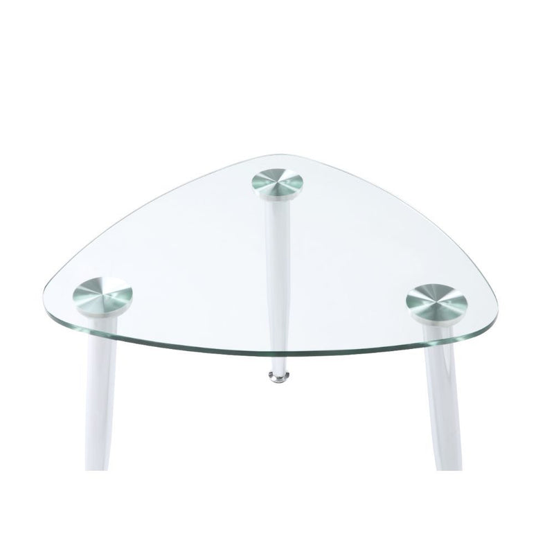 Phlox - End Table - Chrome & Clear Glass