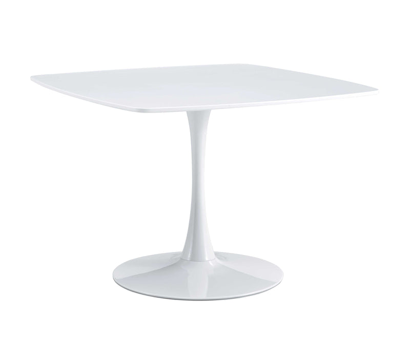 Table Mid-Century Dining Table For 4-6 People With Round MDF Table Top, Pedestal Dining Table, End Table Leisure Coffee Table