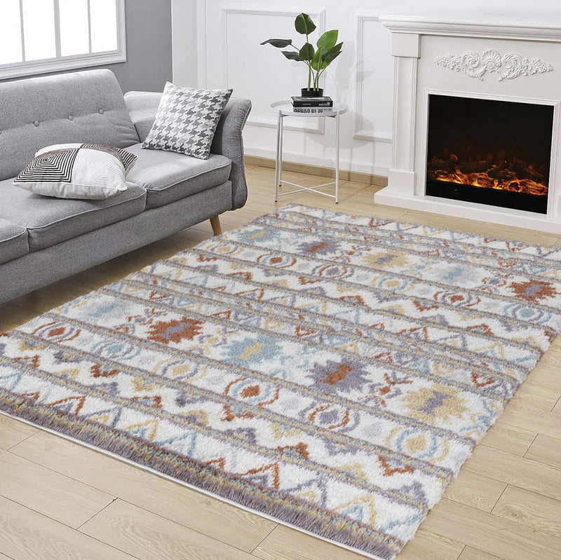 Loft Shag - 7'10" X 9'10" Shaggy Area Rug - Multi / Polypropylene