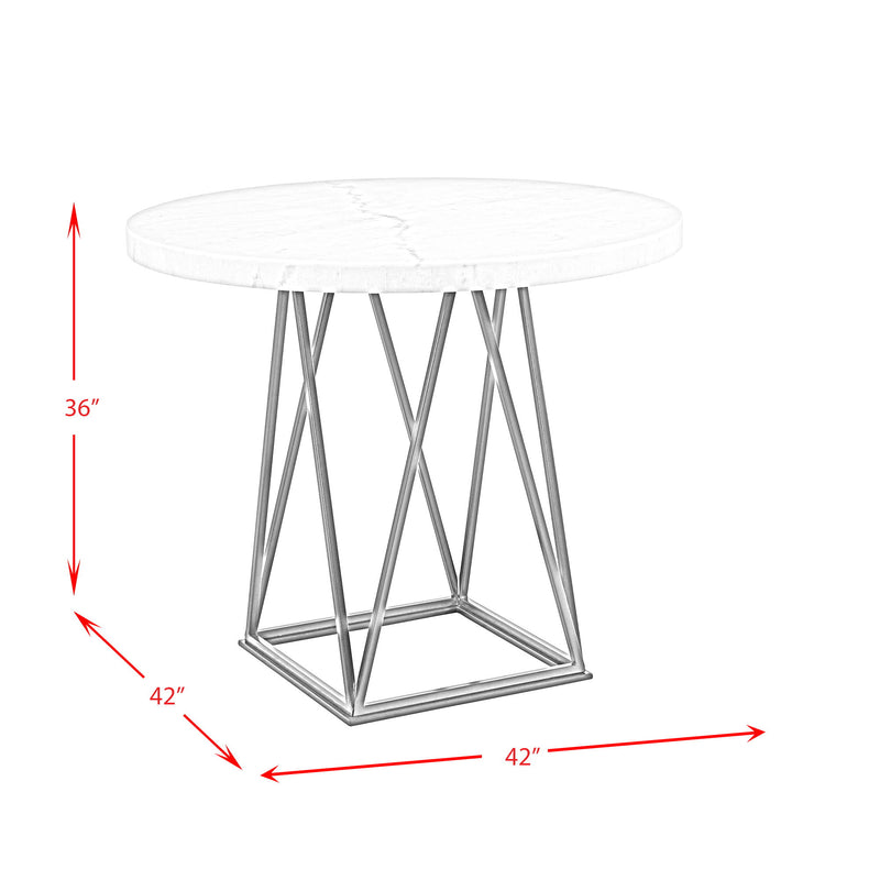 Riko - Round Counter Height Dining Table - White