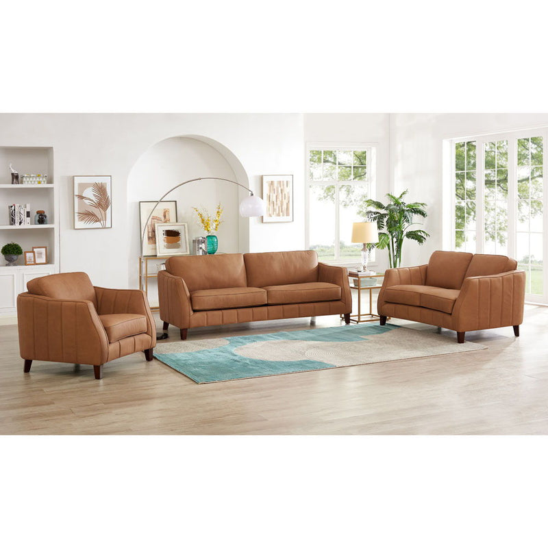 Aria - Top Grain Leather Sofa Couch - Brown