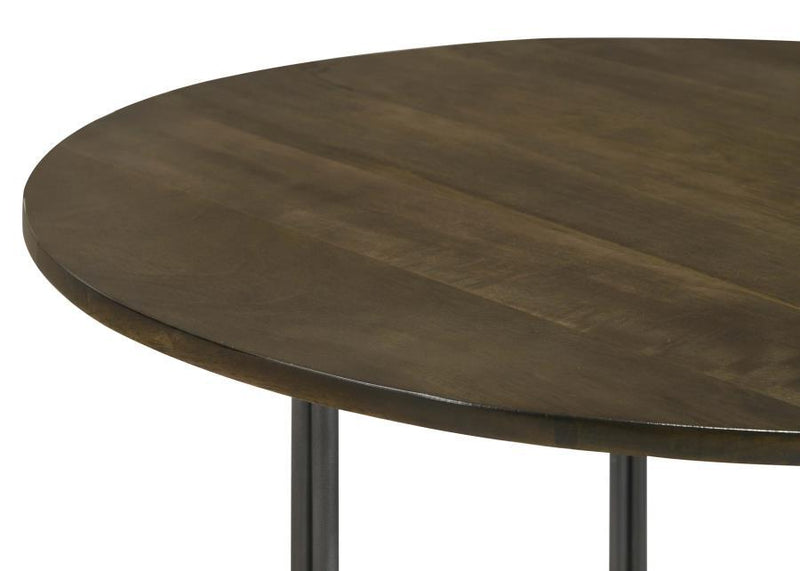 Yaritza - ound Mango Wood Coffee Table - Natural And Gunmetal