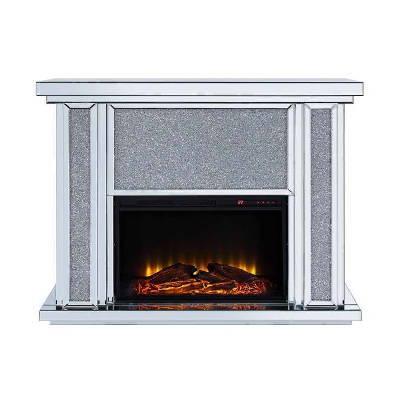 Nowles - Fireplace - Mirrored & Faux Stones