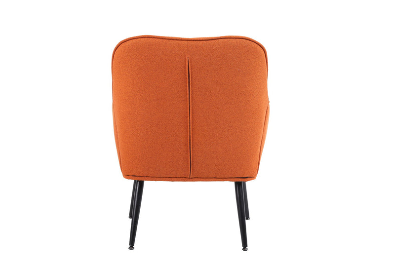 Modern Mid-Century Chair Linen Sherpa Armchair