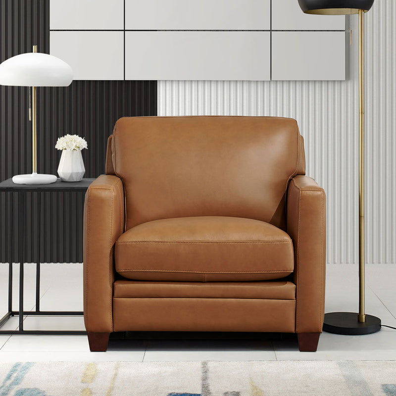 Naples - Leather Chair - Cognac