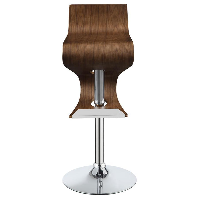 Covina - Adjustable Bar Stool - Walnut And Chrome