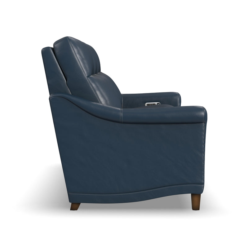 Elizabeth - Power Reclining Sofa With Power Headrests - Blue