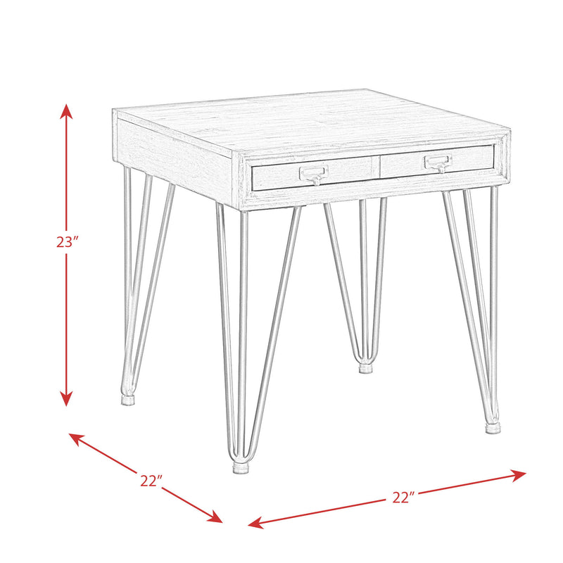 Boone - End Table - Light Walnut