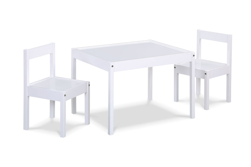 Della - 3-Piece Solid Wood Kids Table & Two Chair Set