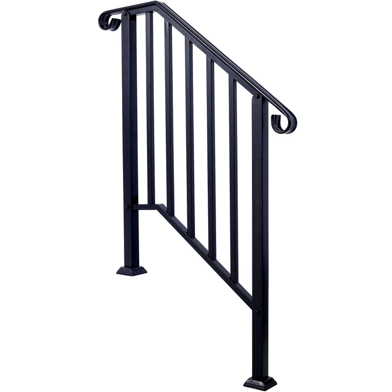 Handrails For Outdoor Steps, Fit 2 Or 3 Steps Outdoor Stair Railing, Picket