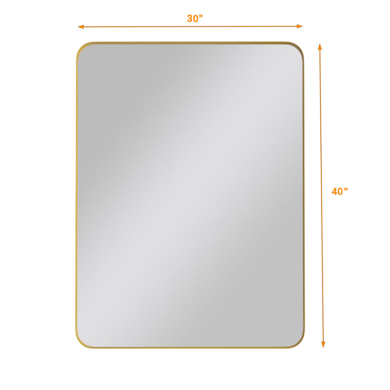 Wall Mirror Rectangular Mirror Metal Framed Mirror Vanity Mirror Dressing Mirror, For Bathroom, Living Room, Bedroom