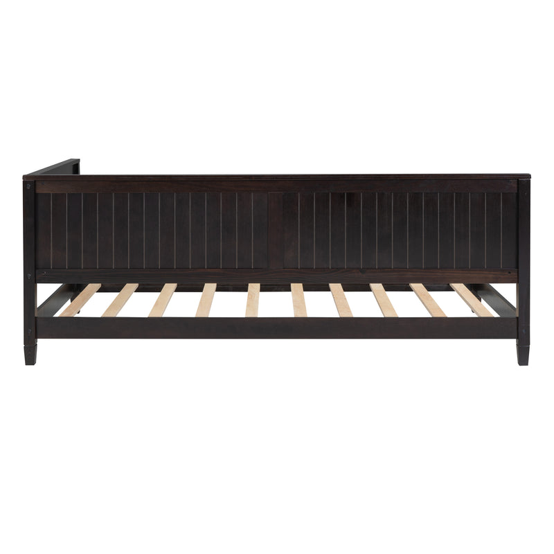 Twin Size Wood Daybed/Sofa Bed, Espresso