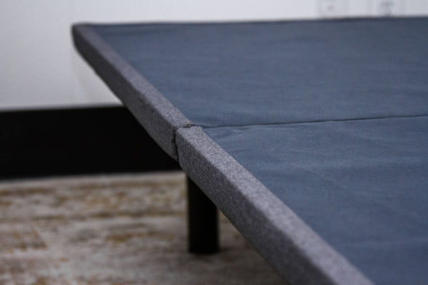 Twin Long Upholstered Platform - Black / Gray