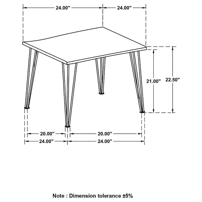 Zander - Square Wood Top Coffee Table - Natural Brown