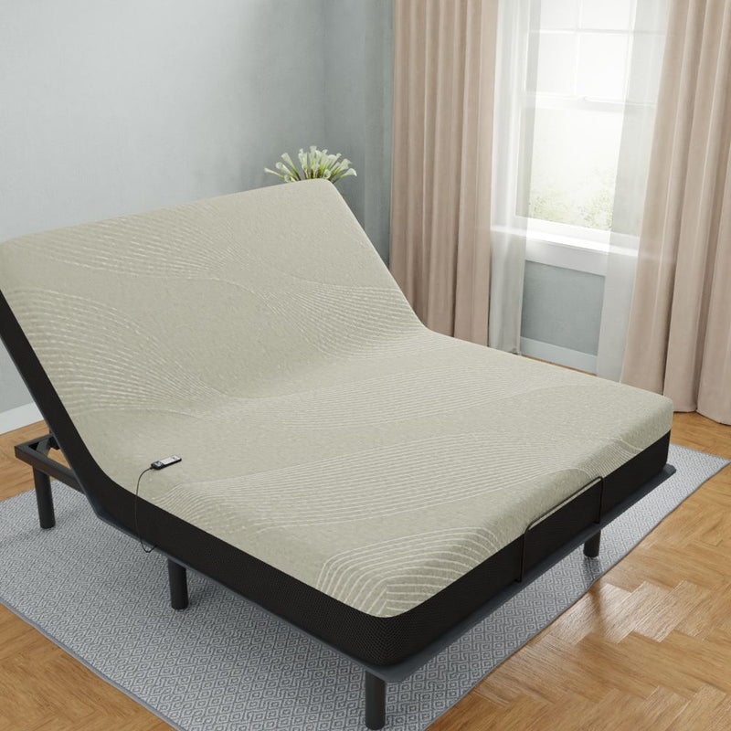 Twin Long Adjustable Bed Base With Head Position Adjustments - Black