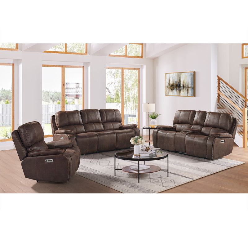 Atlantis - Power Motion Sofa With Power Headrest - Heritage Coffee