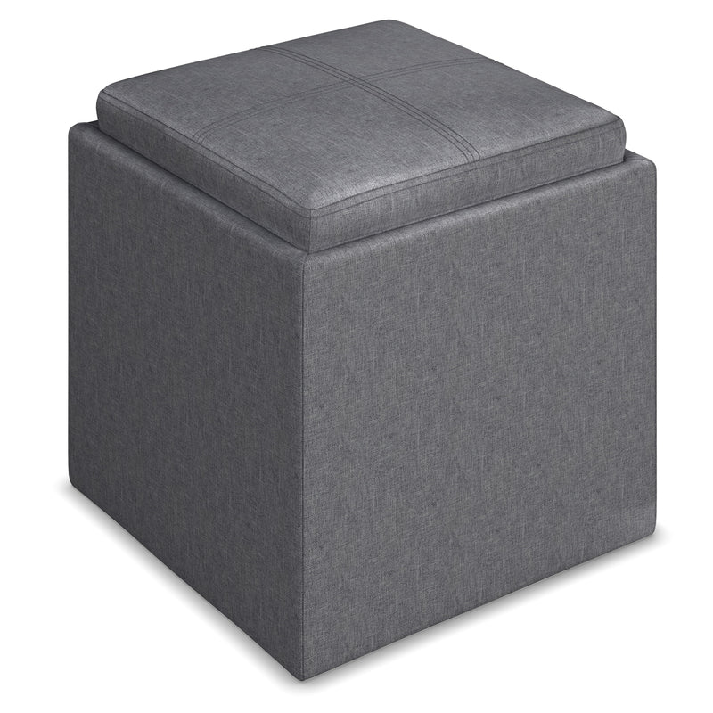 Rockwood - Cube Storage Ottoman with Tray