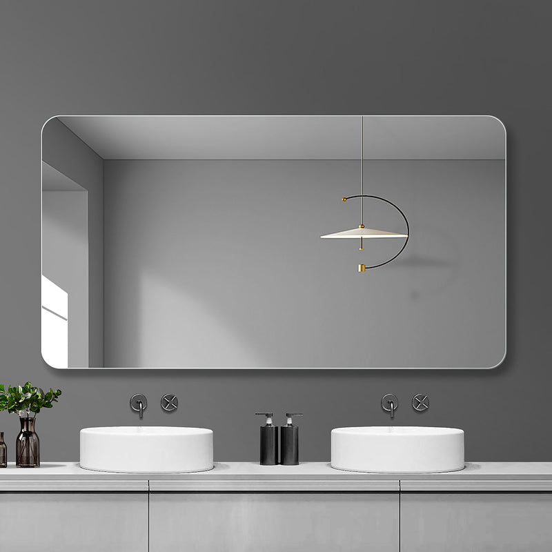 Bathroom Vanity Mirror, Wall-Mounted Mirror For Bathroom Anti-Fog, Waterproof - Clear