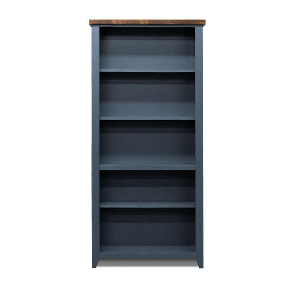 Nantucket - 72" High 5-Shelf Bookcase - Blue Denim And Whiskey