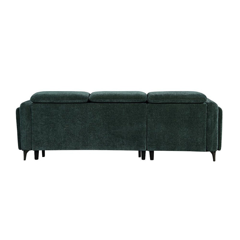 Zadok - Sectional Sofa With Sleeper & Storage - Green