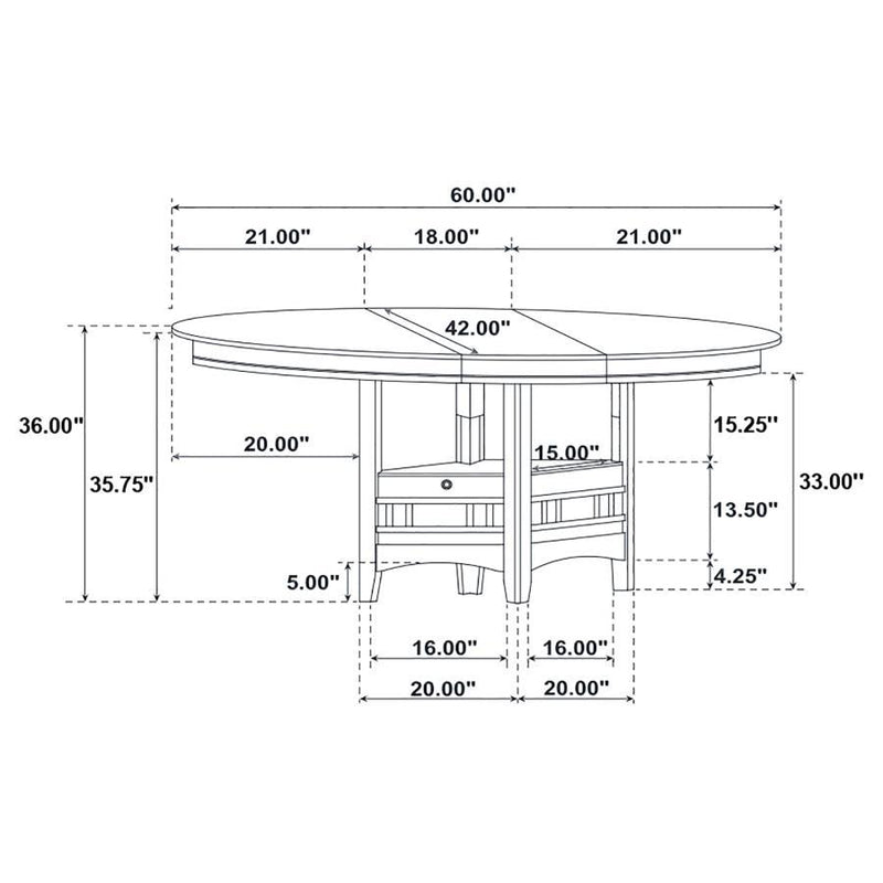 Lavon - Oval Counter Height Dining Set