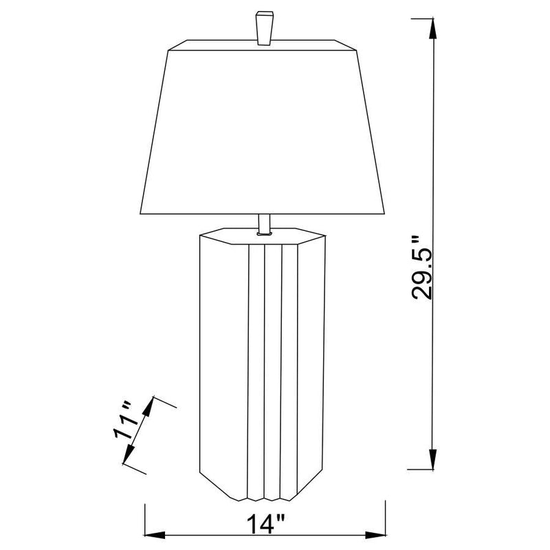 Elena - Square Tapered Mirrored Lamp