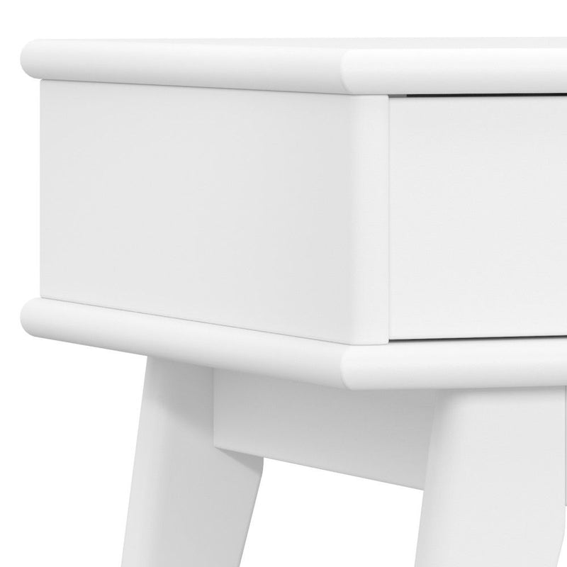 Draper - Mid Century End Table - White