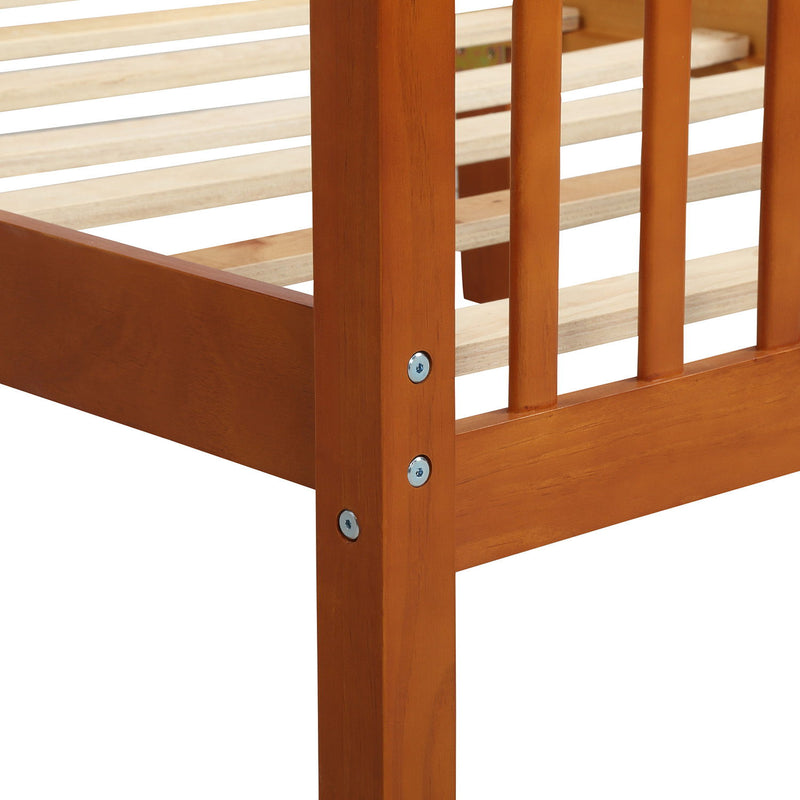 Twin Platform Bed With Headboard And Footboard - Oak