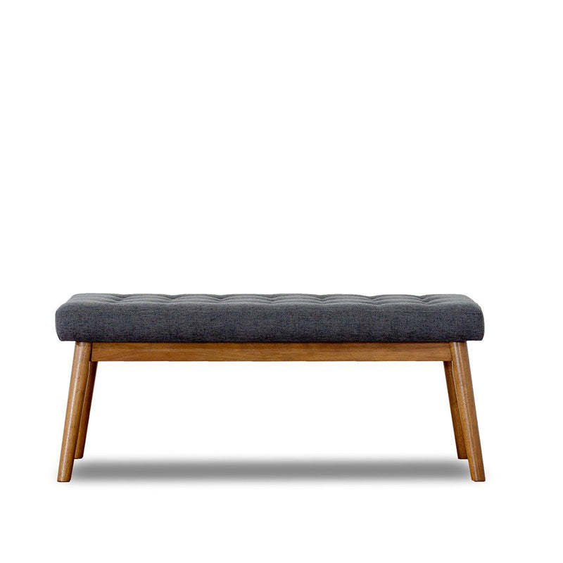 Delilah - Modern Bench (Fabric) - Dark Gray