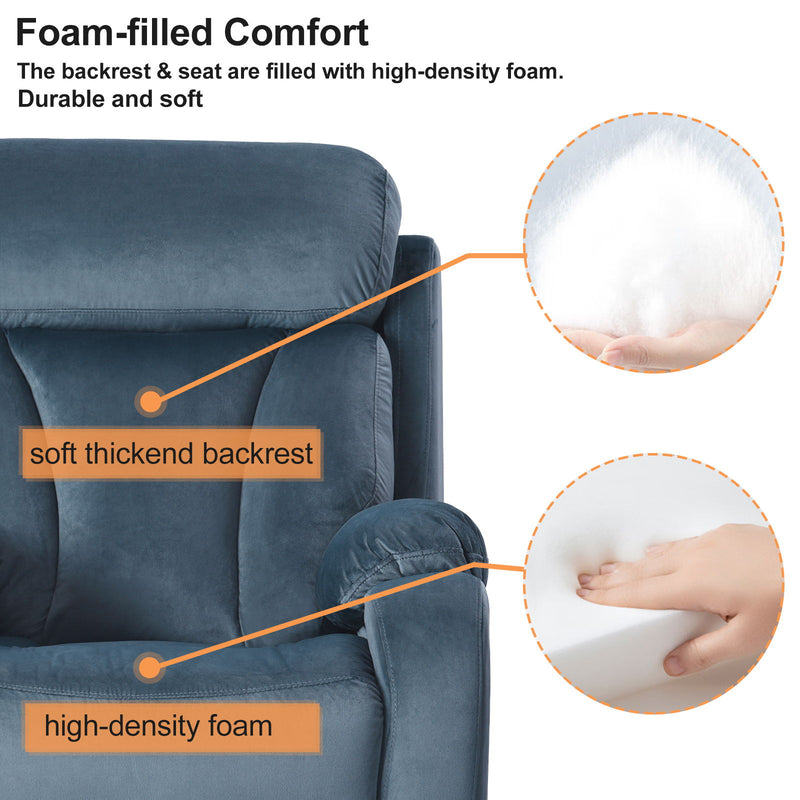 Lift Chair Recliner For Elderly Power Remote Control Recliner Sofa Relax Soft Chair Anti-Skid Australia Cashmere Fabric Furniture Living Room