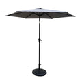 8.8' Outdoor Aluminum Patio Umbrella With 42 Pound Round Resin Umbrella Base