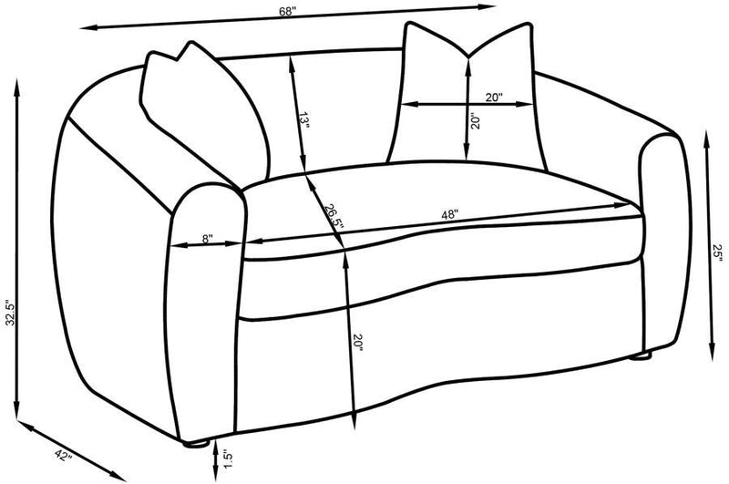 Isabella - Faux Sheepskin Upholstered Sofa Set